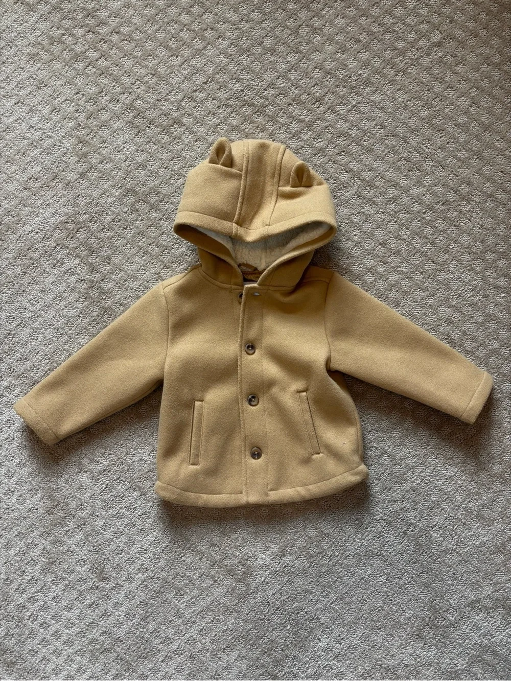 2T Old Navy Bear Ears Felt Jacket with Lined Hood
